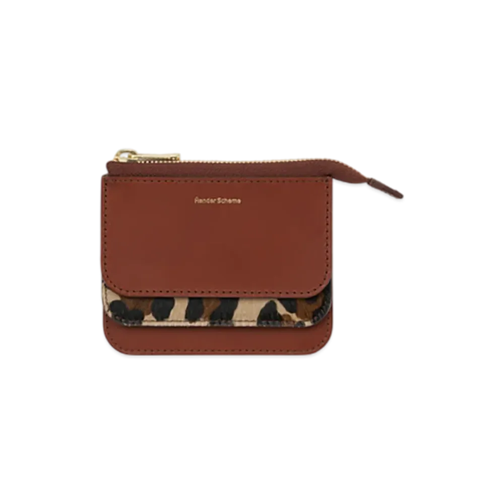 Hender Scheme 3 Layered Purse "Brown/Leopard"