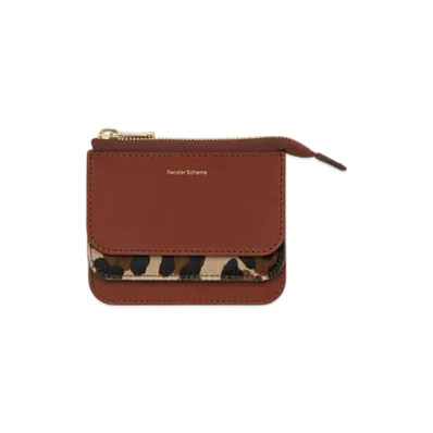 Hender Scheme 3 Layered Purse "Brown/Leopard"