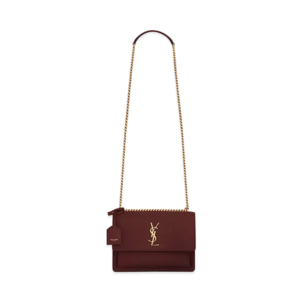 Saint Laurent Sunset Medium In Smooth Leather "Rouge Legion"