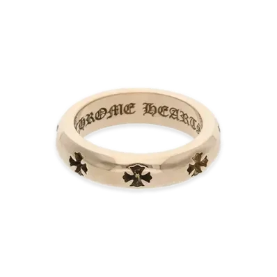 Chrome Hearts 22K Negative CH Plus Ring "Yellow Gold"