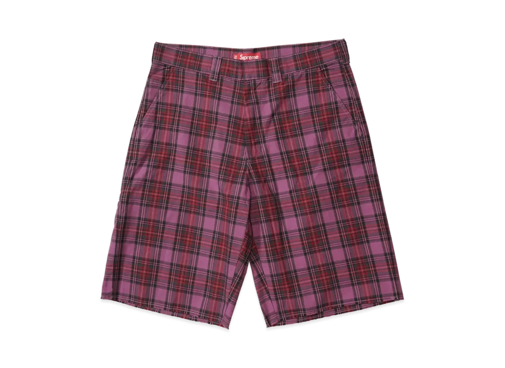 Supreme Work Short (26SS) "Purple Plaid"