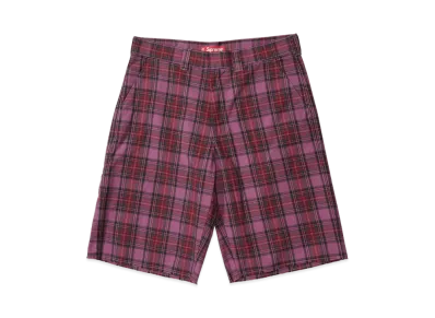 Supreme Work Short (26SS) "Purple Plaid"