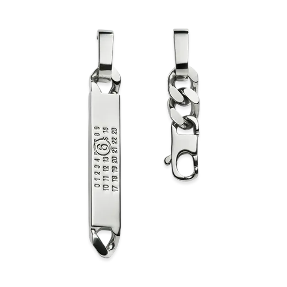 MM6 Maison Margiela Drop Chain Earrings "Silver"