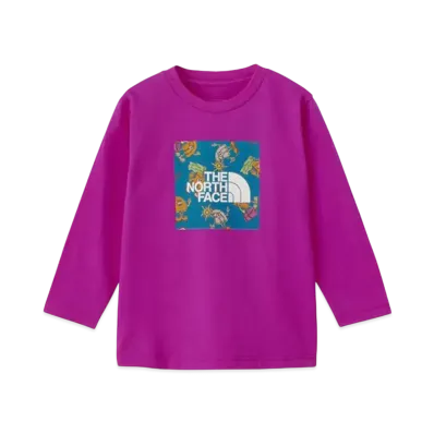 The North Face Kids Toddler Long Sleeve Graphic Square Logo Tee "Deep Mulberry"