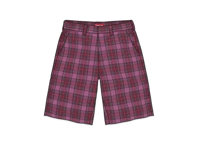Supreme Work Short "Purple Plaid"