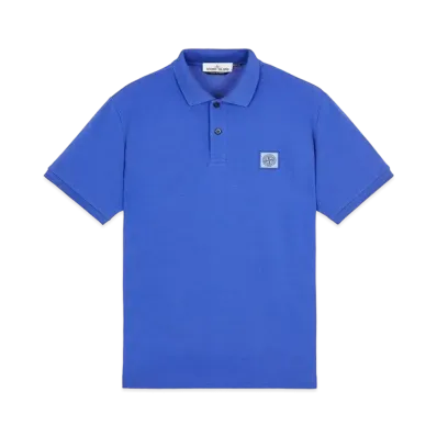 Stone Island 22R39 50/2 COTTON PIQUE_REGULAR FIT "Periwinkle"