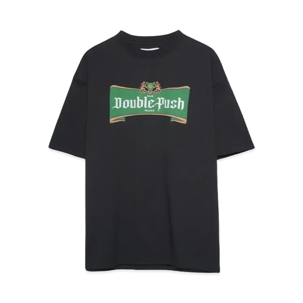 TAIN DOUBLE PUSH DRUNKER SHORT SLEEVE T-SHIRTS "BLACK"