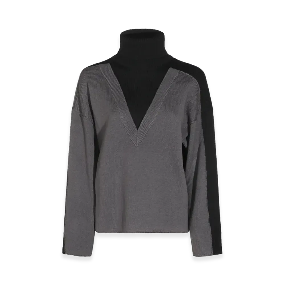 MM6 Maison Margiela Women's Sweaters "Black/Dark Grey"