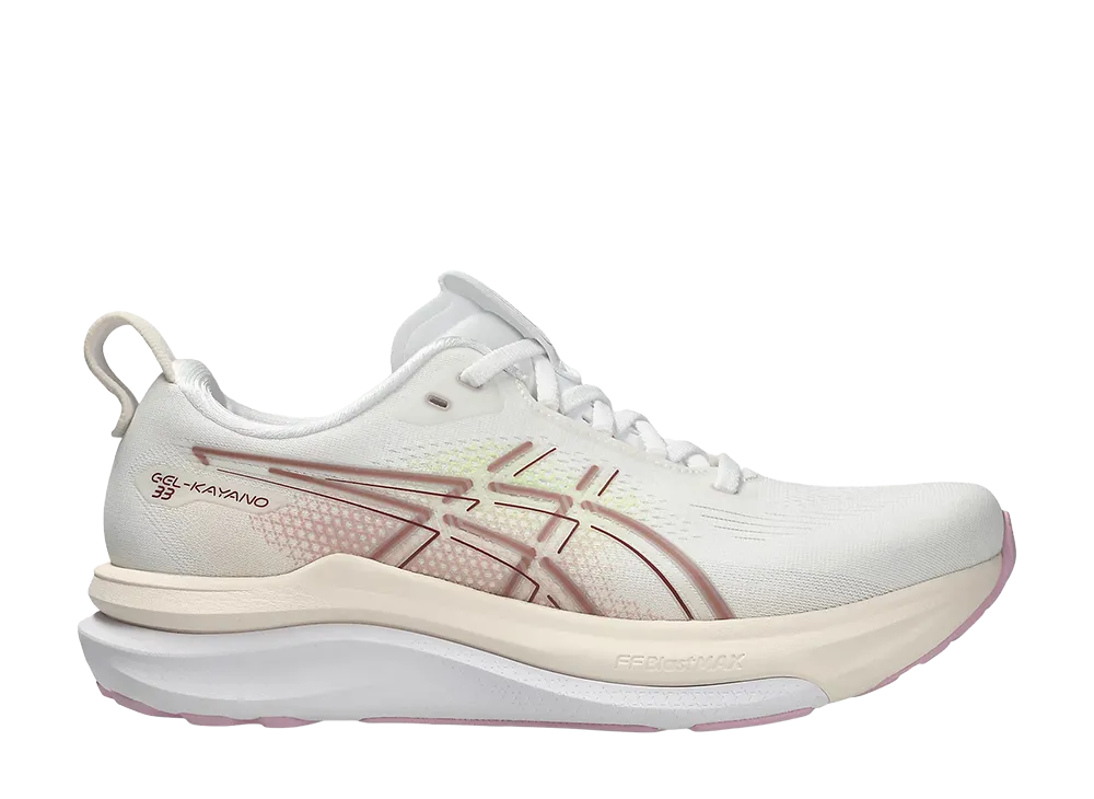Asics Women's Gel-Kayano 33 Wide "White/Hazy Lilac"