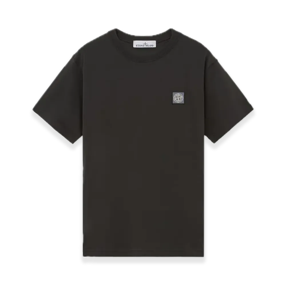 Stone Island 2100237 Organic Cotton Jersey 'Fissato' Effect "Black"