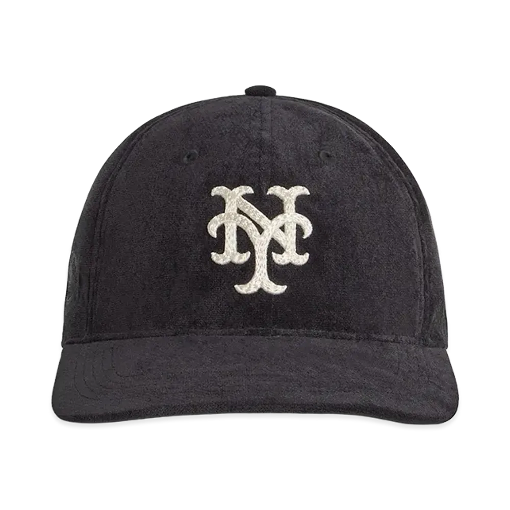Kith x '47 for the New York Mets Lightweight Sueded Velour Long Bill Cap "Black"
