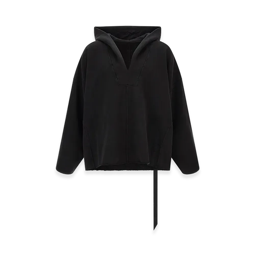 Rick Owens DRKSHDW L/S Kaftan Hip Hoodie "Black"