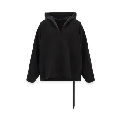 Rick Owens DRKSHDW L/S Kaftan Hip Hoodie "Black"