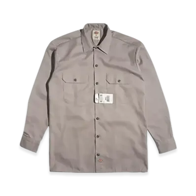 Dickies 574 Long Sleeve Work Shirt "Silver"