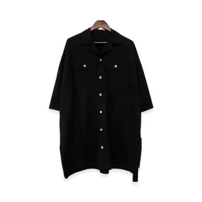 Rick Owens DRKSHDW Magnum Tommy Short Sleeve Shirt "Black"
