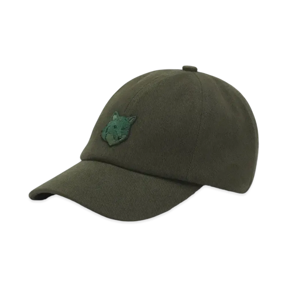 Maison Kitsune Bold Fox Head 6P Cap "Ranger Green"