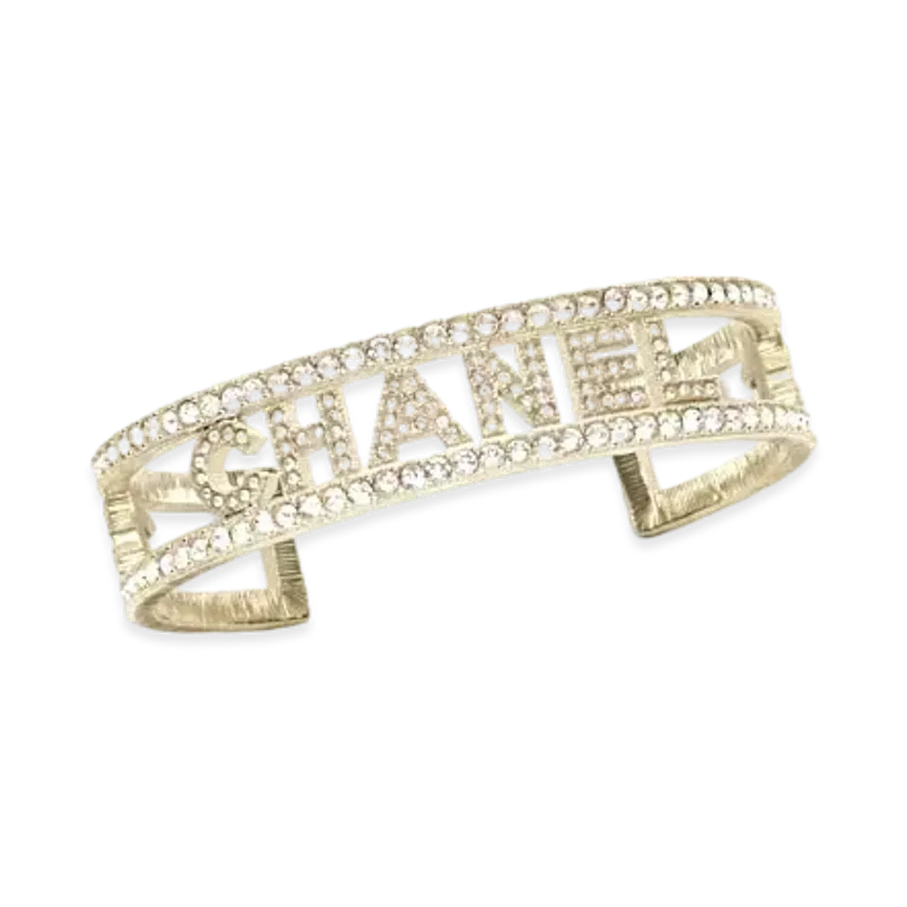 CHANEL Cuff Metal & Strass "Gold/Crystal"