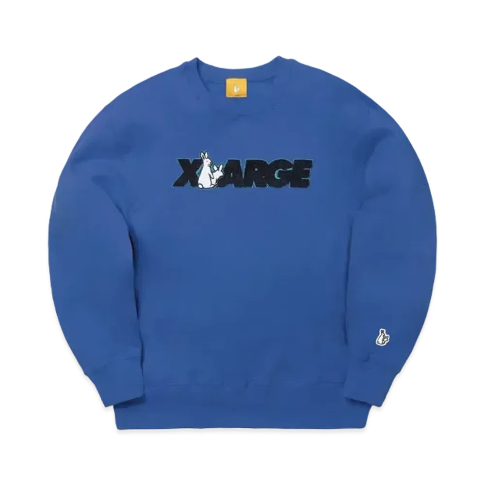 XLARGE x FR2 BOX LOGO CREWNECK SWEAT "Blue"