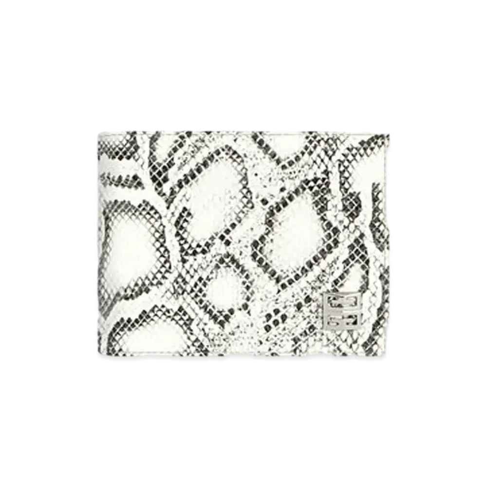 GIVENCHY Wallet in Python Effect Leather "Black/White"