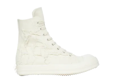 Rick Owens DRKSHDW SS26 Sneaks Slashed 13oz Overdyed Denim "Milk"