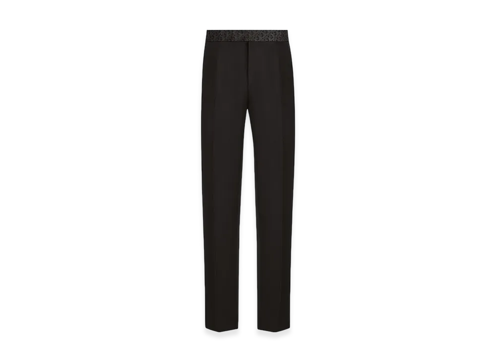 Dior Pants with Dior Oblique Belt Wool Twill "Black"