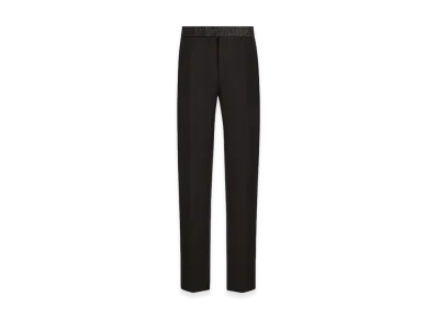Dior Pants with Dior Oblique Belt Wool Twill "Black"
