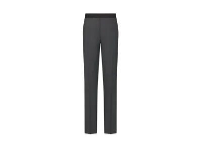 Dior Pants with Dior Oblique Waistband Wool and Mohair Twill "Gray"