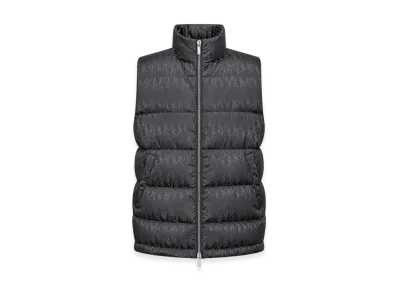 Dior Technical Jacquard Oblique Down Vest "Gray"