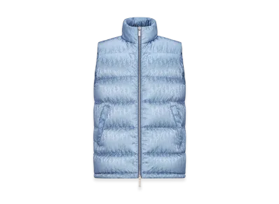 Dior Technical Jacquard Oblique Down Vest "Blue"