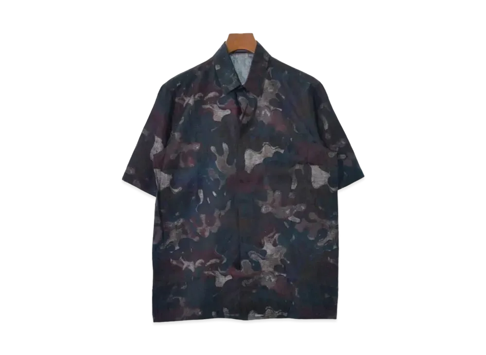 Dior x Peter Doig Men's Camouflage Jacquard Shirt "Multicolor"