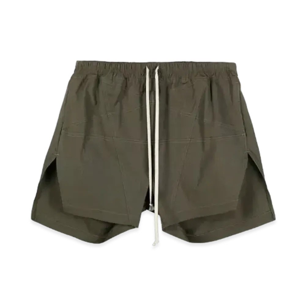RICK OWENS Penta Deck Shorts "Olive"