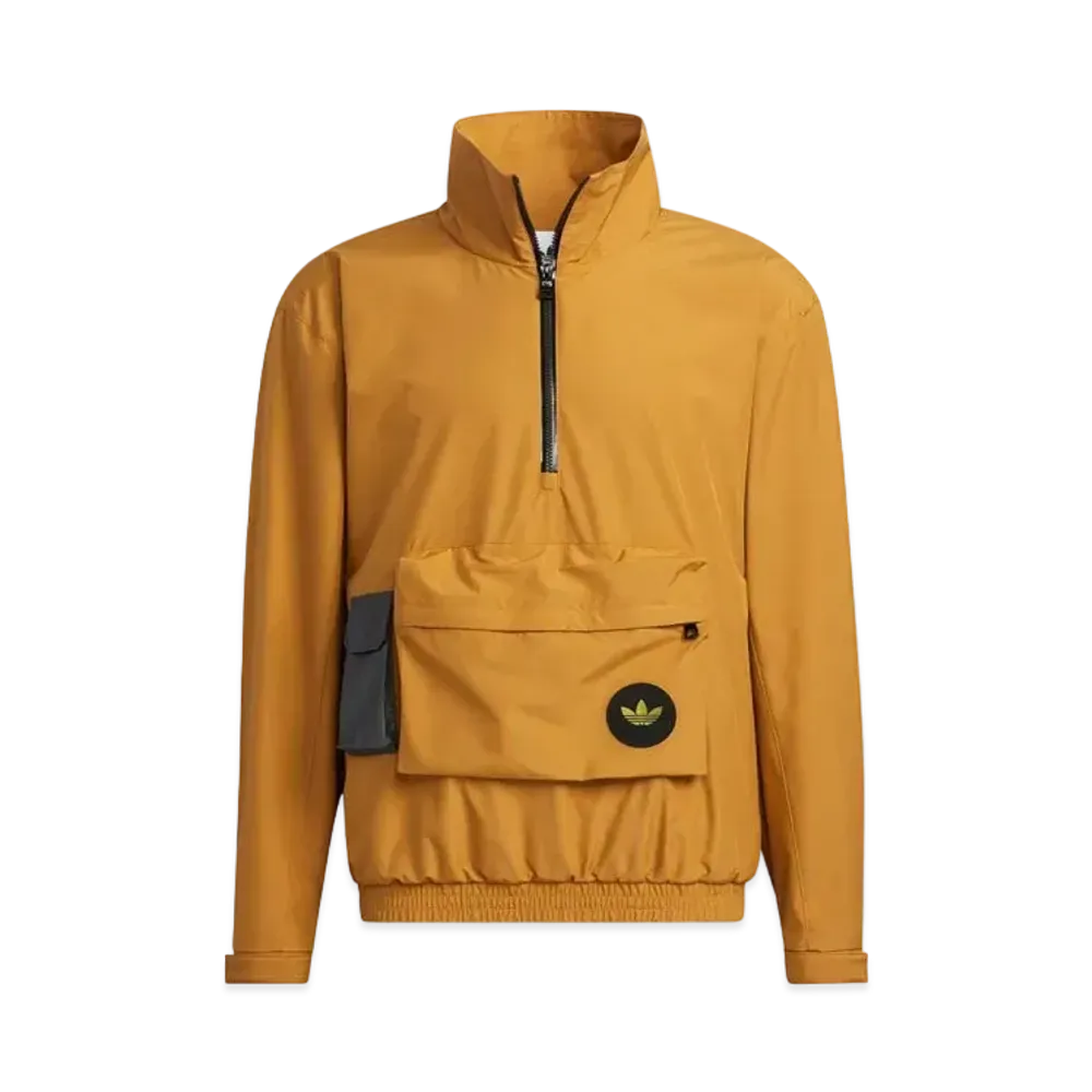 ADIDAS PREMIUM WOVEN LONG SLEEVE HALF ZIP JACKET "Mesa/Black"