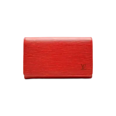 Louis Vuitton Epi Porte-monnaie Bie Tresor "Castilean Red"