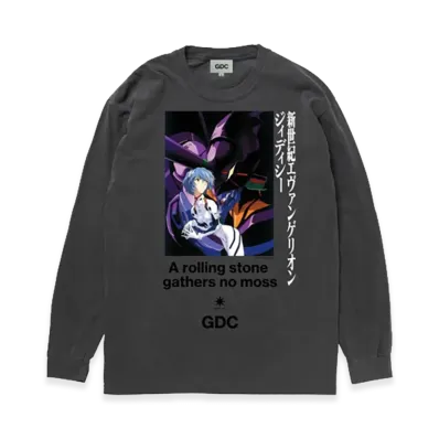 GDC x Neon Genesis Evangelion Rei Ayanami Long Sleeve Tee "Charcoal"