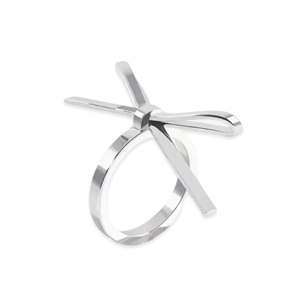 WE11DONE Medium Bow Ring "Silver"