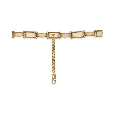 Valentino Women's Leather And Metal Belt "Sand/Beige"