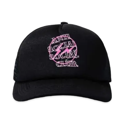 ANTI SOCIAL SOCIAL CLUB x FRAGMENT Bolt Hat "Black Pink"
