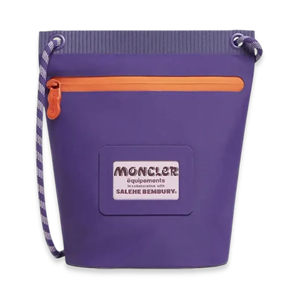MONCLER Amoeba Water-Repellent Pouch by Salehe Bembury "Purple"