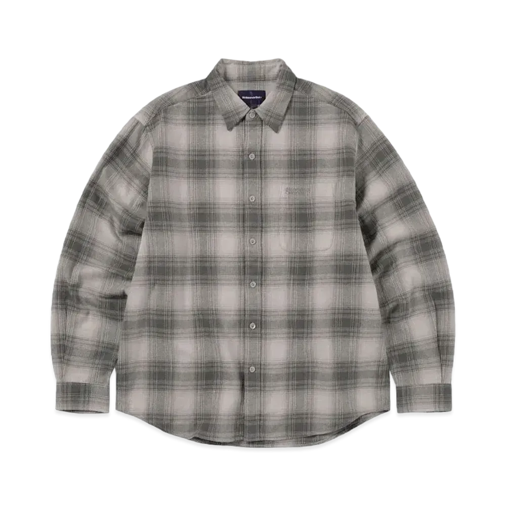 thisisneverthat Shadow Plaid Flannel Shirt "Grey"