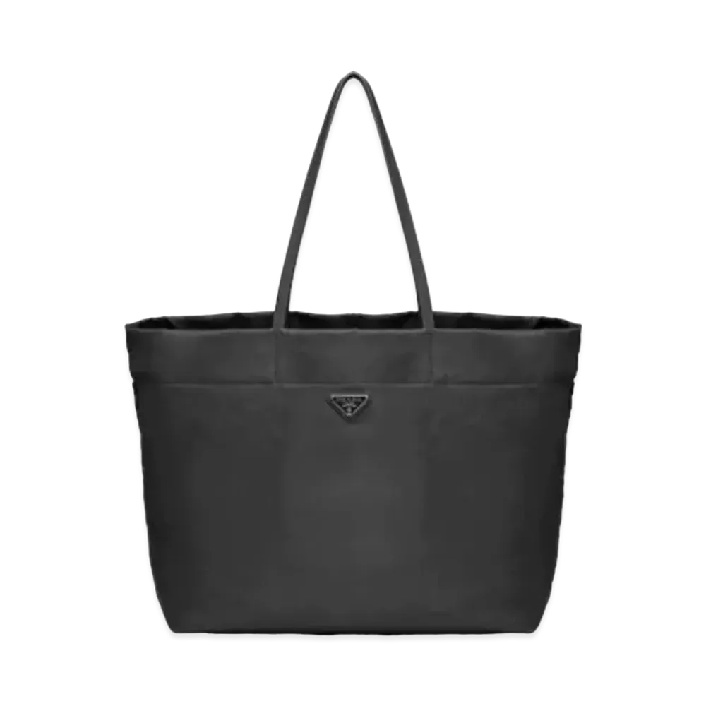 PRADA Re-Nylon And Saffiano Leather Tote Bag "Black"