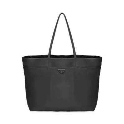 PRADA Re-Nylon And Saffiano Leather Tote Bag "Black"