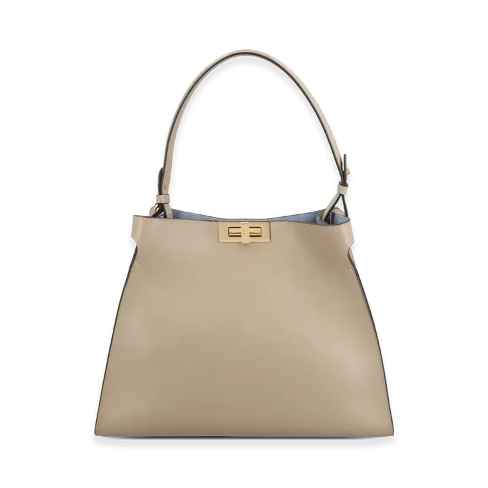 FENDI Women's Leather Medium Way Handbag "Dove Gray"