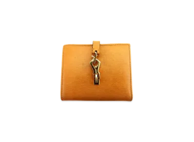 GUCCI Bi-Fold Wallet Old Jackie Leather "Yellow"