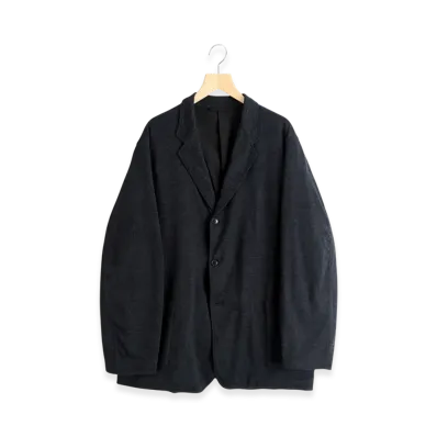 COMOLI Wool Knit Jacket "Charcoal"