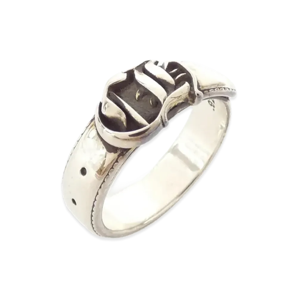 Chrome Hearts Belted CH Logo Small Ring "Silver"