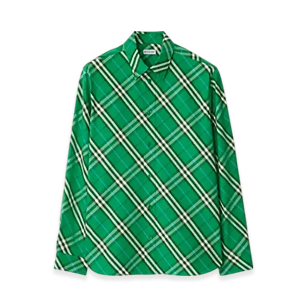 Burberry Check Cotton Shirt "Leaf"