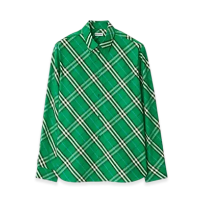 Burberry Check Cotton Shirt "Leaf"