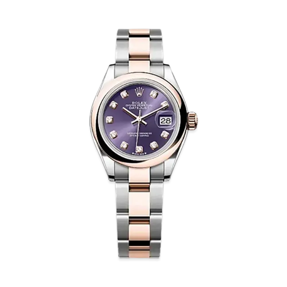 ROLEX Lady-Datejust Oystersteel & Everose Gold "Purple"