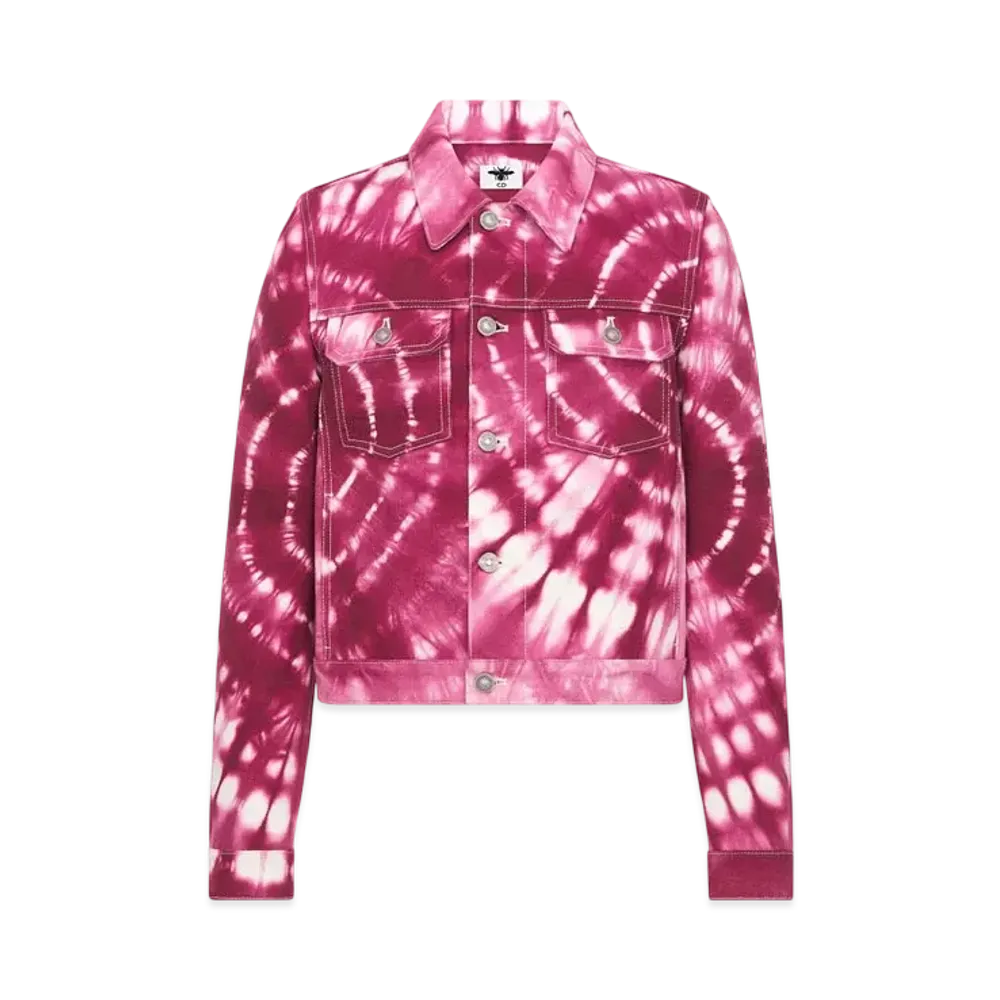 Dior Miss Dior Jacket Cotton Denim with Tie & Dior Motif "Purple"