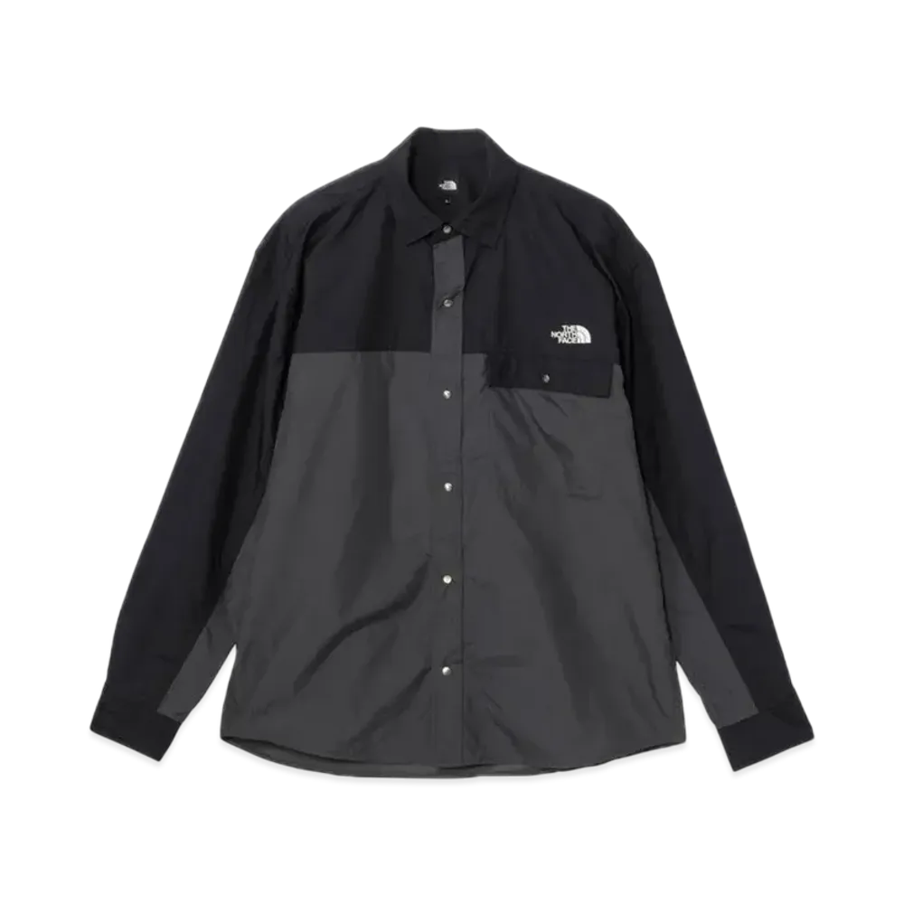 The North Face Long Sleeve Nuptse Shirt "Black x Asphalt Gray"